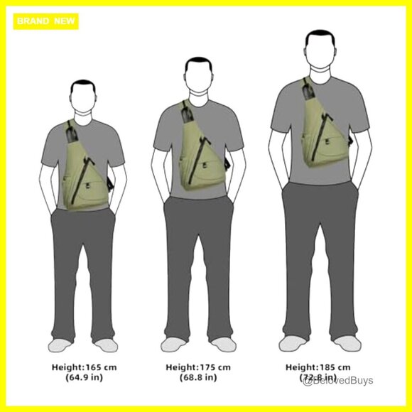 Nylon Sling Backpack Daypack Crossbody Bag Adjustable Unisex Travel Hiking main image 6